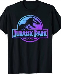 Jurassic Park Blue & Purple Fossil Logo Graphic T-Shirt