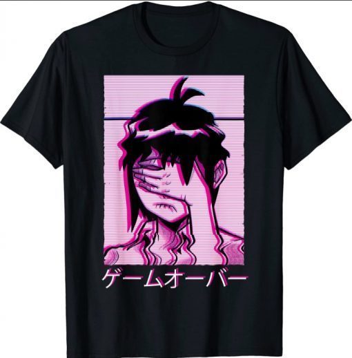 Vaporwave Egirl Sad Aesthetic Anime Japanese Girl Alt 2021 T-Shirt