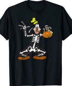 Official Disney Goofy Skeleton Halloween T-Shirt