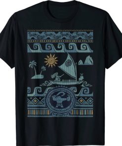 Disney Moana Stitch Pattern Collage T-Shirt