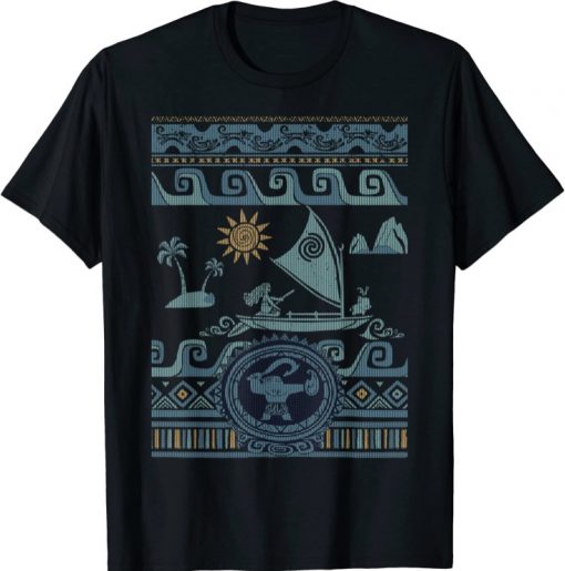 Disney Moana Stitch Pattern Collage T-Shirt