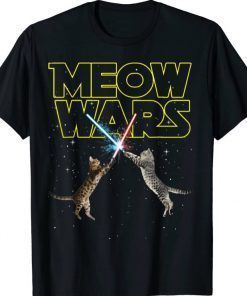 Meow Wars - Space Cat - Laser Cat - Funny Cat Lover Shirts