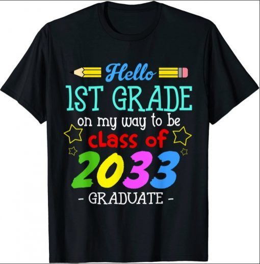 Back to School First Day Of First Grade Hello 1st Grade Kids Gift T-Shirt