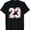 4 Retro White Oreo Unisex Number 23 , Sneaker Match Shirt