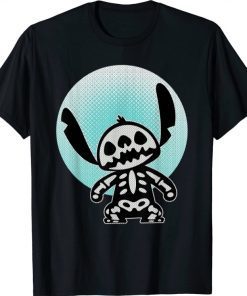 Classic Disney Stitch Skeleton Halftone T-Shirt