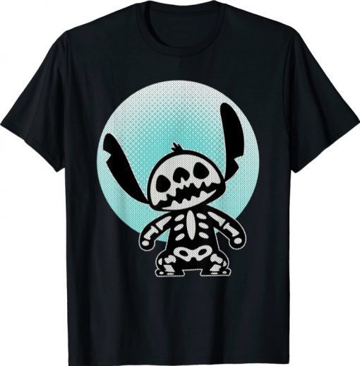 Classic Disney Stitch Skeleton Halftone T-Shirt