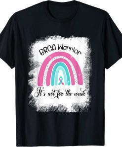 BRCA Warrior, pink teal-ribbon rainbow awareness inspiring T-Shirt