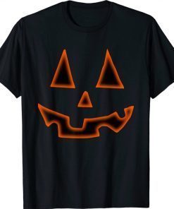 Pumpkin Halloween Shirts for Men Women Jack O Lantern Face T-Shirt