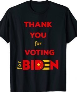 Anti socialism Republican Trump Supporter - Biden China Flag Tee Shirt