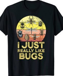I Just Really Like Bugs Kids Types Of Insects Funny T-Shirt