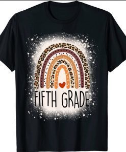 Fifth Grade Rainbow Bleached 5th Grade 1st Day Of School Unisex T-Shirt