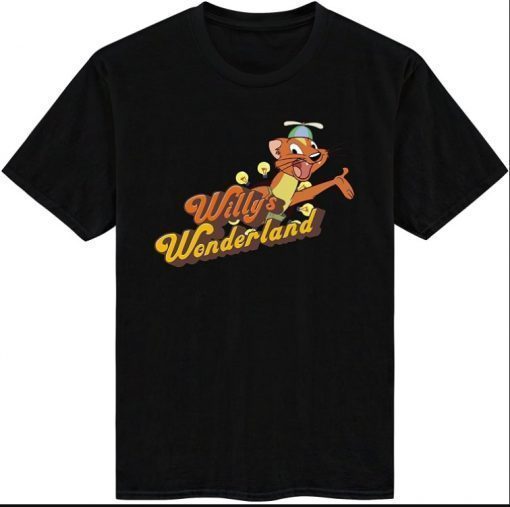 Depuge Willy's-Wonderland Men's Black Crewneck Graphic Cotton Funny T-Shirt