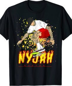 Unisex Nyjah Huston Skateboarder Skateboard Retro T-Shirt