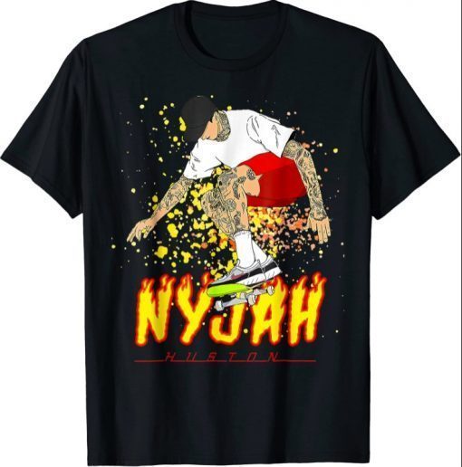 Unisex Nyjah Huston Skateboarder Skateboard Retro T-Shirt