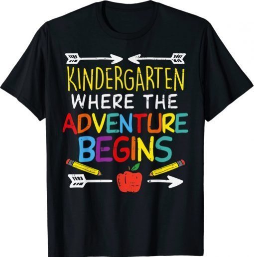 Kindergarten Where Adventure Begins Teacher Boys Girls Classic Shirt
