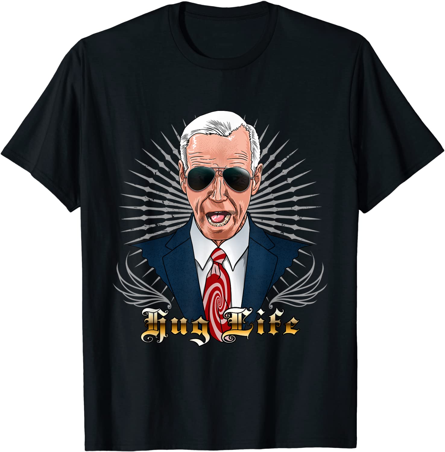 Joe Biden Hug Life Aviator Sunglasses T-Shirt