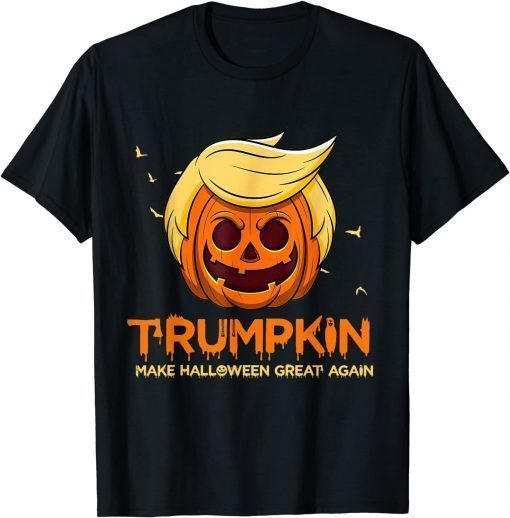 Classic Halloween 2021 Funny Donald Trump Costume Pumpkin Funny T-Shirt