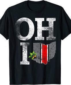 Official Vintage State of Ohio Trendy Ohioan Design Shape Grunge T-Shirt