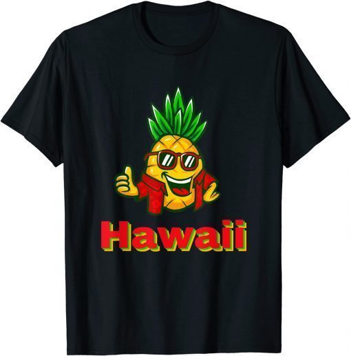 Cool Pineapple Hawaii Design T-Shirt