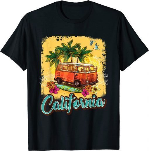 California Surfing Vintage Shirt Cool Van Life T-Shirt