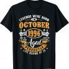 Legends Were Born In October 1996 25th Birthday Gifts T-Shirt