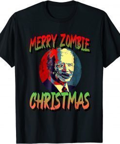 T-Shirt Biden Horror Story Presents Merry Zombie Christmas Holidays 2021