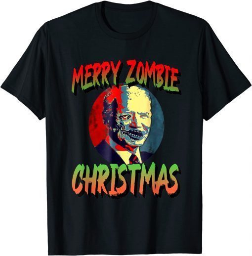 T-Shirt Biden Horror Story Presents Merry Zombie Christmas Holidays 2021