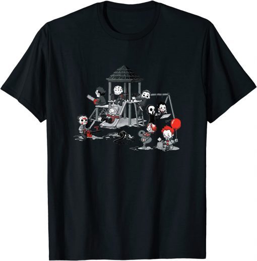 Baby Horror Characters Playing Horror Movies Halloween T-Shirt