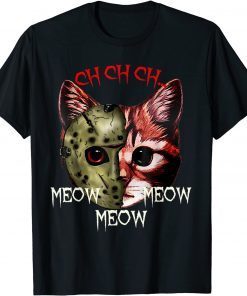 Halloween Costume Cat Funny Ch Ch Ch Meow Meow Scary Cat Classic T-Shirt