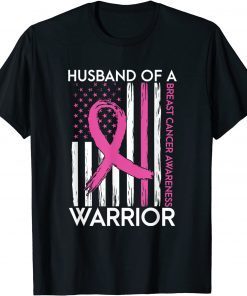 Classic Husband Of A Warrior Breast Cancer Awareness Support Squad T-Shirt