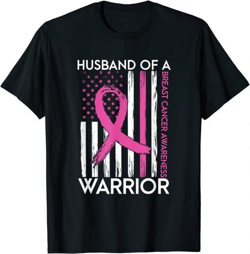 Classic Husband Of A Warrior Breast Cancer Awareness Support Squad T-Shirt