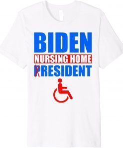 Official Mens Biden Nursing Home Resident Funny Anti Biden Premium T-Shirt