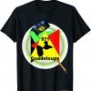 Funny Guadeloupe Triangle Vert Jaune Rouge T-Shirt