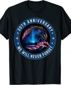 We Will Never Forget 911 American Eagle USA Flag T-Shirt