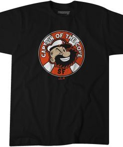 BRANDON BELT ,CAPTAIN OF THE COVE SHIRT TEE SHIRT