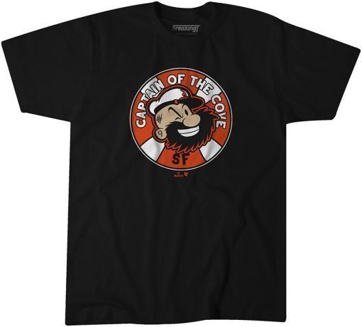 BRANDON BELT ,CAPTAIN OF THE COVE SHIRT TEE SHIRT