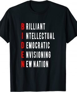 OFFICIAL PRO JOE BIDEN BRILLIANT INTELLECTUAL DEMOCRATIC ENVISIONING T-Shirt