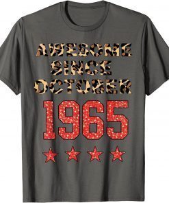 Classic Awesoem since october 1965 Leopard Birthday october 1965 T-Shirt