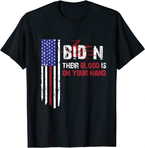 2021 Blood On His Hands Biden Bring Trump Back Trending Novelty T-Shirt