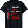 Biden Lied People Died Vintage USA Flag Anti Biden T-Shirt