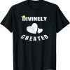 Woman printed distressed Divinely created cotton-fiber tee T-Shirt
