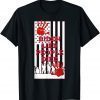 Biden Lied People Died Anti Biden USA Flag Bloody Hand Biden T-Shirt