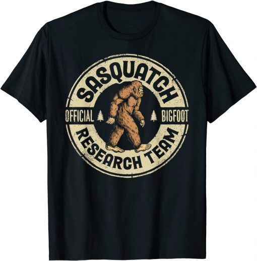 Classic Bigfoot Research Team Retro Vintage Sasquatch Men Women T-Shirt