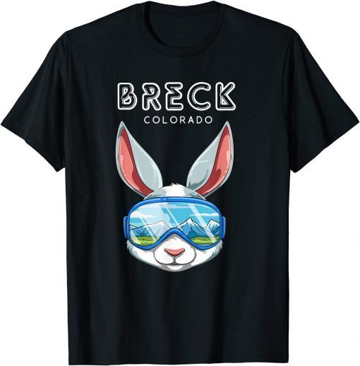 Breck Colorado USA Ski and Snowboard Rabbit T-Shirt