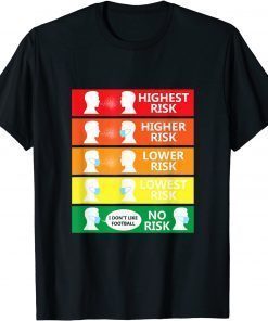 Football Face Mask Hilarious Risk Comparison Chart 2021 T-Shirt