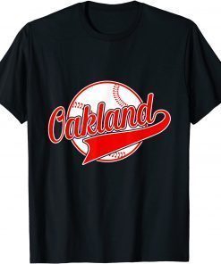 T-Shirt Retro Baseball Lover Oakland Vintage Game Day Men Women