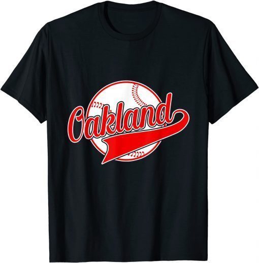 T-Shirt Retro Baseball Lover Oakland Vintage Game Day Men Women