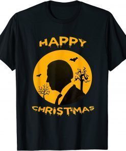 Happy Christmas Halloween Jokes Pumpkin Funny Joe Biden T-Shirt
