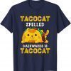 Taco Cat Spelled Backwards Palindrome Cat T-Shirt