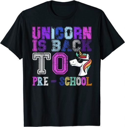 Uniconr Is Back To Fre School Funny, And Happy Hallooween T-Shirt